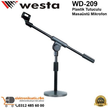 Westa WD-209 Plastik Tutuculu Masaüstü Mikrofon Sehpası