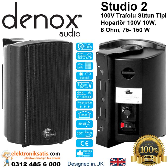 Denox Studio 2 100V Trafolu Kabin Sütun Hoparlör