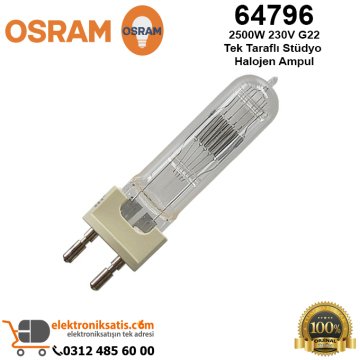 Osram 64796 2500 Watt 230 Volt G22 Tek Taraflı Stüdyo Halojen Ampul