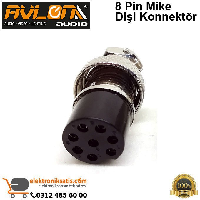 Avlon Audio 8 Pin Mike Dişi Konnektör