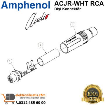 Amphenol ACJR-WHT RCA Dişi Konnektör