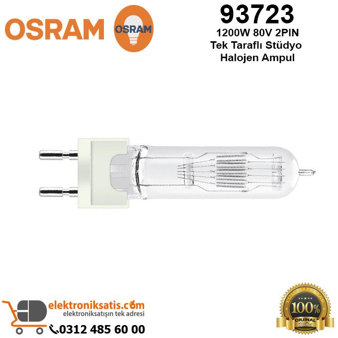 Osram 93723 1200 Watt 80 Volt G22 Tek Taraflı Stüdyo Halojen Ampul