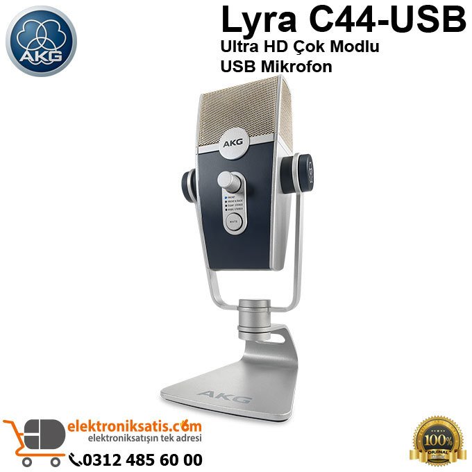 AKG Lyra C44-USB Ultra HD Çok Modlu USB Mikrofon