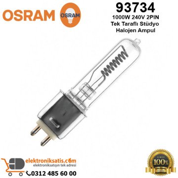 Osram 93734 1000 Watt 240 Volt 2PIN Tek Taraflı Stüdyo Halojen Ampul