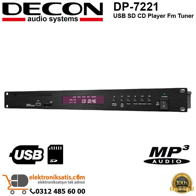 Decon DP-7221 USB SD CD Player Fm Tuner