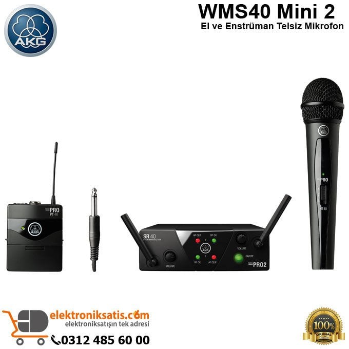 AKG WMS40 Mini 2 El ve Enstrüman Telsiz Mikrofon