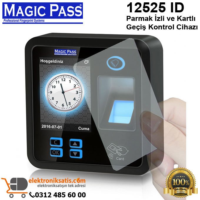 Magic Pass 12525 ID Parmak İzli ve Kartlı Geçiş Kontrol Cihazı