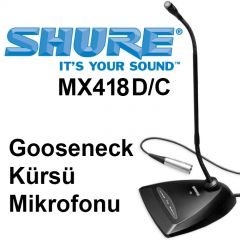 SHURE MX418D/C Gooseneck Kürsü Mikrofonu