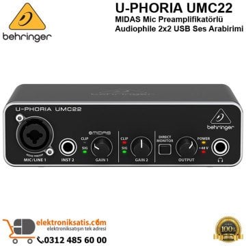 Behringer U-Phoria UMC22 USB Mikrofon Ses Kartı