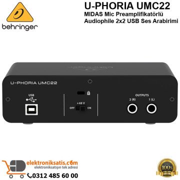 Behringer U-Phoria UMC22 USB Mikrofon Ses Kartı