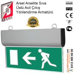 Arsel Arselite Sıva Üstü Fluoresanlı Acil Çıkış Yönlendirme Armatürü