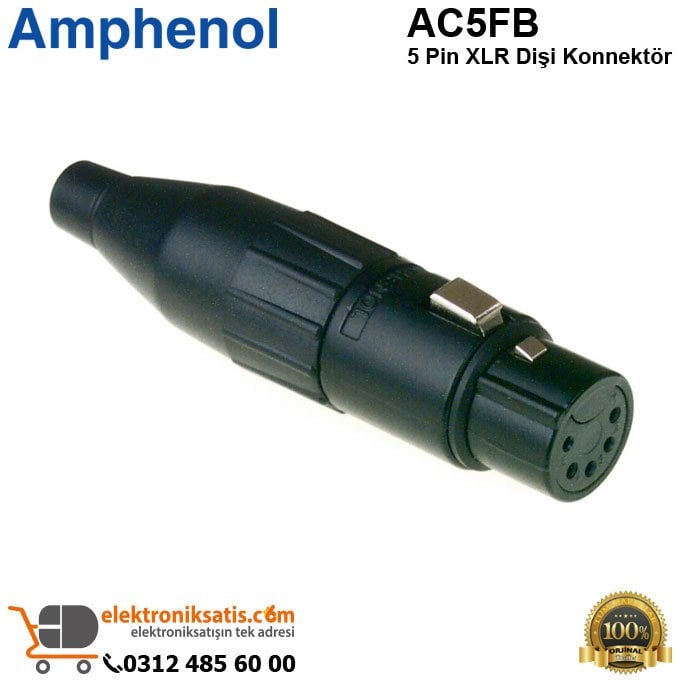 Amphenol AC5FB 5 Pin XLR Dişi Konnektör