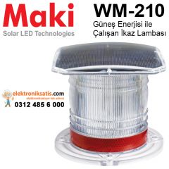 Maki WM-210 Güneş Enerjili Kırmızı ikaz Lambası