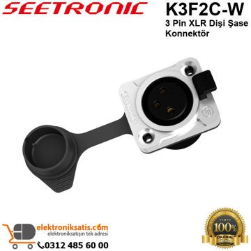Seetronic K3F2C-W 3 Pin XLR Dişi Şase Konnektör