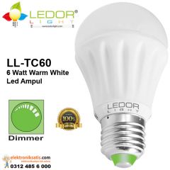 Ledor Light LL-TC60-6 Watt Warm White Led Ampul