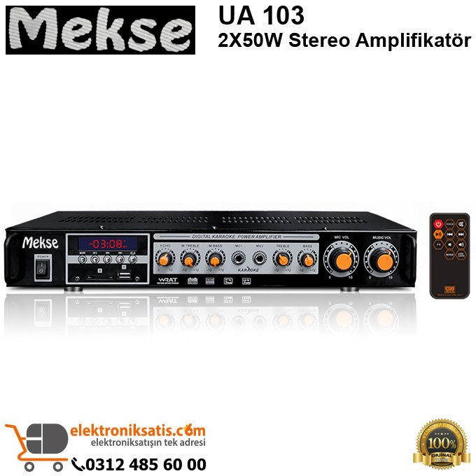 Mekse UA 103 2X50W Stereo Amplifikatör