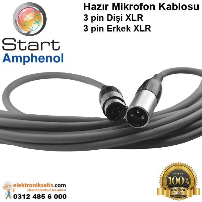 Mikrofon Kablosu 25 mt Dişi XLR-Erkek XLR