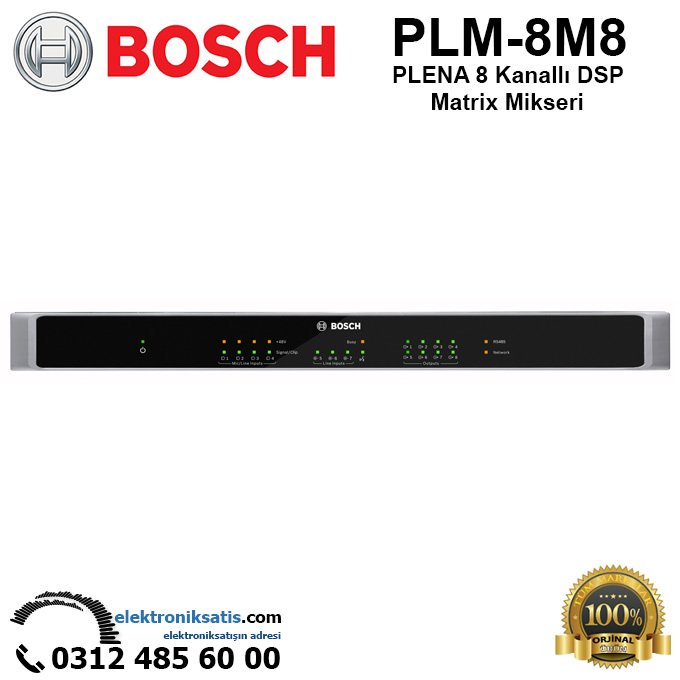 BOSCH PLM-8M8 PLENA 8 Kanallı DSP Matrix Mikseri