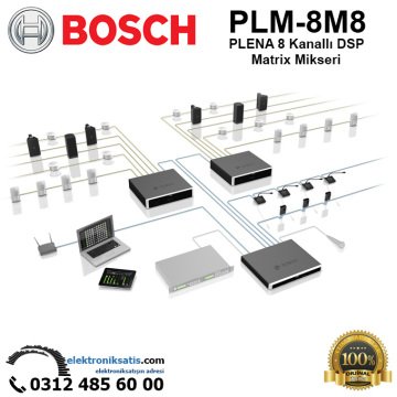 BOSCH PLM-8M8 PLENA 8 Kanallı DSP Matrix Mikseri