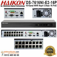 Haikon DS-7616NI-E2-16P 16 Kanal NVR Kayıt Cihazı 16 PoE