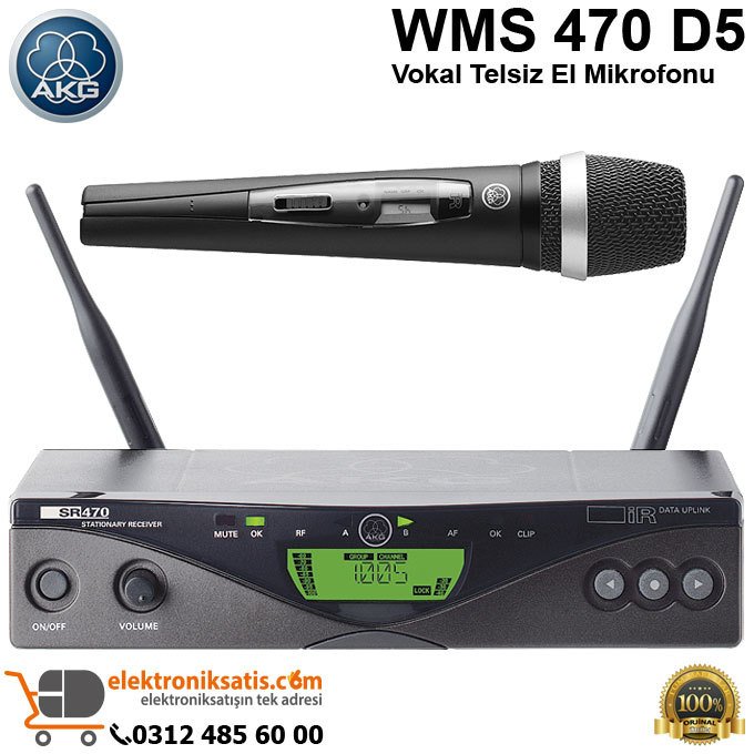 AKG WMS 470 Vocal Set D5 El Tipi Telsiz Mikrofon