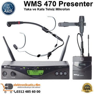 AKG WMS 470 Presenter Yaka ve Kafa Telsiz Mikrofon