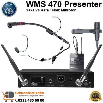 AKG WMS 470 Presenter Yaka ve Kafa Telsiz Mikrofon