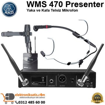 AKG WMS 470 Presenter Yaka ve Kafa Telsiz Mikrofon