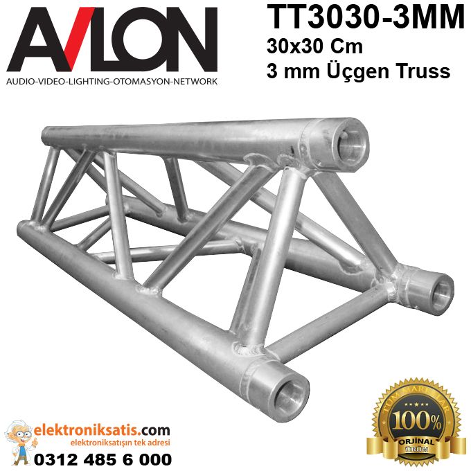 AVLON TT3030-3MM 30x30 Cm 2 Metre 3 mm Üçgen Truss