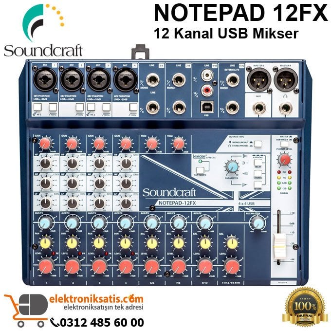 Soundcraft Notepad 12FX 12 Kanal USB Mikser