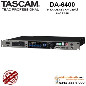 TASCAM DA-6400 64 Kanal Dijital Ses Kayıt Cihazı 240 GB SSD