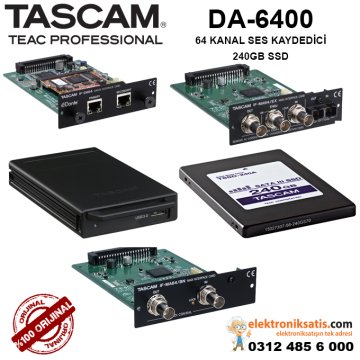 TASCAM DA-6400 64 Kanal Dijital Ses Kayıt Cihazı 240 GB SSD