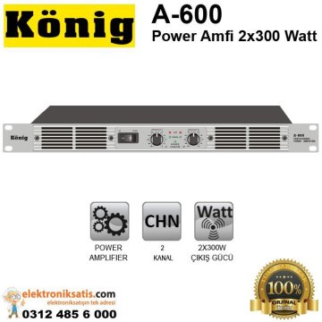 König A-600 Power Amfi 2x300 Watt