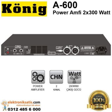 König A-600 Power Amfi 2x300 Watt