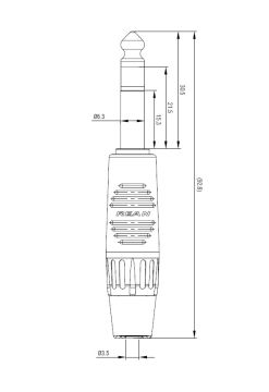 Neutrik REAN RP3C Stereo Jack Stereo 1/4'' plug