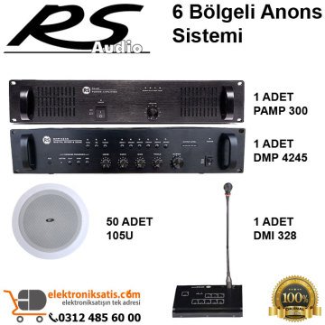 Rs Audio 6 Bölgeli Anons Sistemi