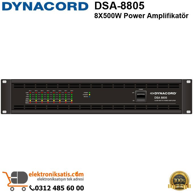 Dynacord DSA-8805 8X500W Power Amplifikatör