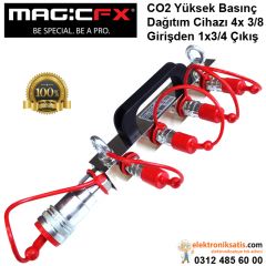 CO2 Yüksek Basınç Dağıtıcı 4x 3/8 Girişden 1x3/4 Çıkış