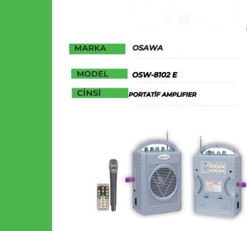 OSAWA OSW-8102 E 1-El Mikrofon Seyyar Portatif Hoparlör