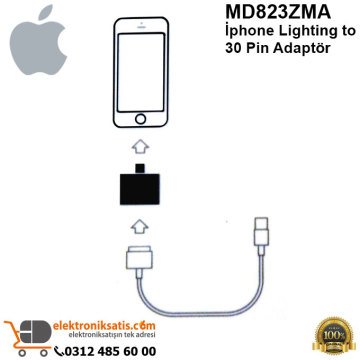 Apple MD823ZMA iphone Lighting to 30 Pin Adaptör