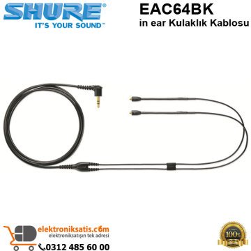Shure EAC64BK in ear Kulaklık Kablosu