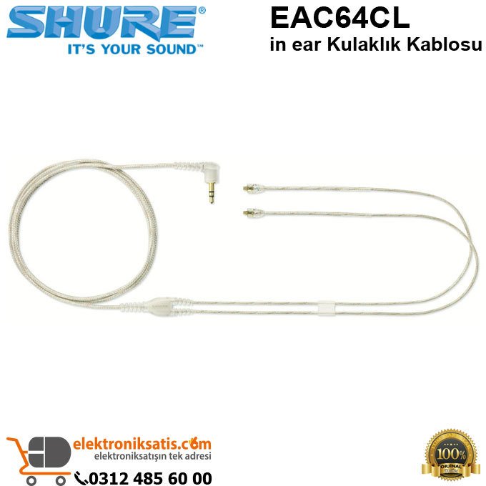 Shure EAC64CL in ear Kulaklık Kablosu