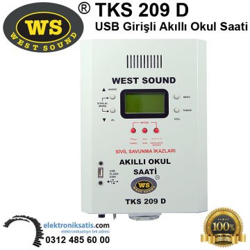 West Sound TKS 209 D USB Girişli Akıllı Okul Saati