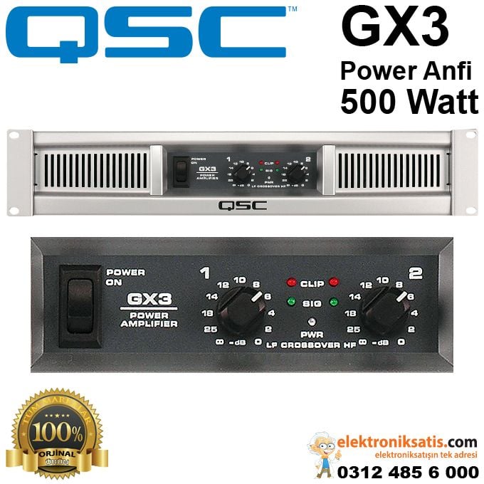 QSC GX3 Profesyonel Power Anfi 500 Watt