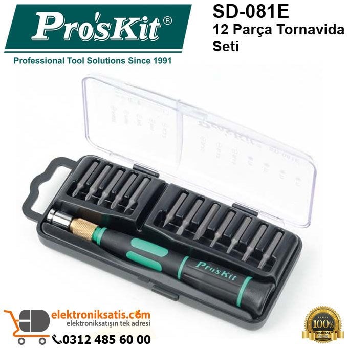 Proskit SD-081E 12 Parça Tornavida Seti