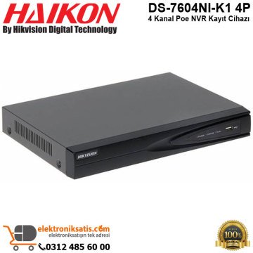 Haikon DS-7604NI-K1 4P 4 Kanal Poe NVR Kayıt Cihazı