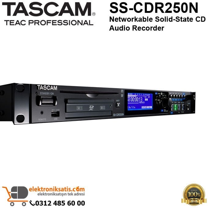 Tascam SS-CDR250N Networkable Solid-State CD Audio Recorder