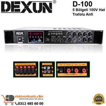 DEXUN D-100 5 Bölgeli 100V Hat Trafolu Anfi