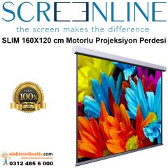 Screenline SLIM 160x120 cm Motorlu Projeksiyon Perdesi