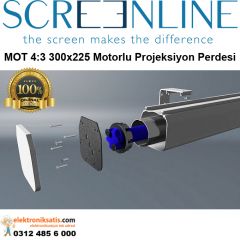 Screenline MOT 4:3 White ice 300x225 Motorlu Projeksiyon Perdesi